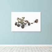 Mars Perseverance Rover op een witte achtergrond. Canvas Afdruk (Insitu (Houten vloer))