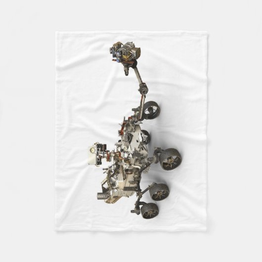 Mars Perseverance Rover op een witte achtergrond. Fleece Deken (Voorkant)