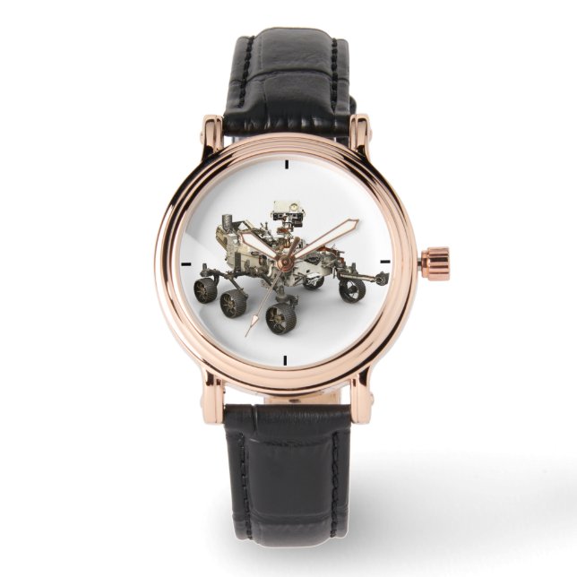 Mars Perseverance Rover op een witte achtergrond. Horloge (Voorkant)