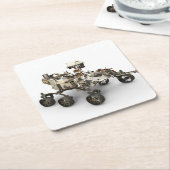 Mars Perseverance Rover op een witte achtergrond. Kartonnen Onderzetters (Schuin)