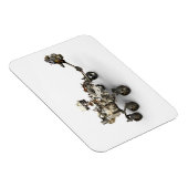 Mars Perseverance Rover op een witte achtergrond. Magneet (Rechterzijde)