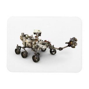 Mars Perseverance Rover op een witte achtergrond. Magneet