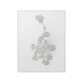 Mars Perseverance Rover op een witte achtergrond. Notitieblok (Linkerzijde)