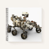 Mars Perseverance Rover op een witte achtergrond. Notitieboek (Voorkant)