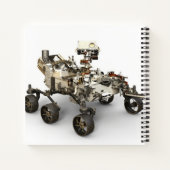 Mars Perseverance Rover op een witte achtergrond. Notitieboek (Achterkant)