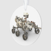 Mars Perseverance Rover op een witte achtergrond. Ornament (voorkant)
