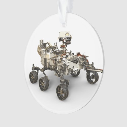 Mars Perseverance Rover op een witte achtergrond. Ornament (voorkant)