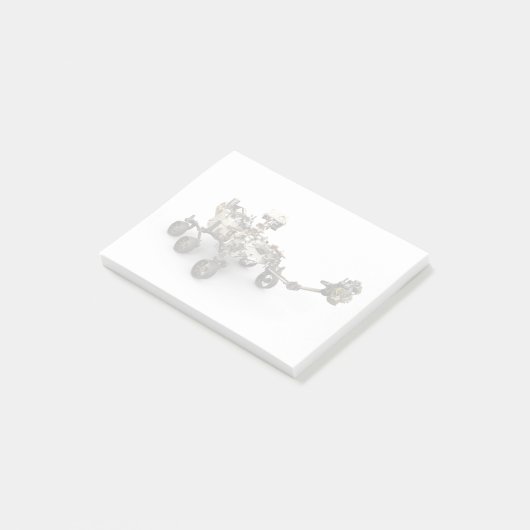 Mars Perseverance Rover op een witte achtergrond. Post-it® Notes (Schuin)