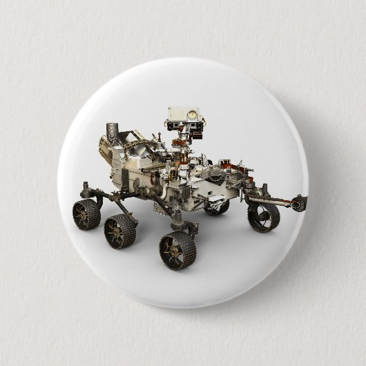 Mars Perseverance Rover op een witte achtergrond. Ronde Button 5,7 Cm (Voorkant)