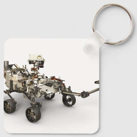 Mars Perseverance Rover op een witte achtergrond. Sleutelhanger (Achterkant)