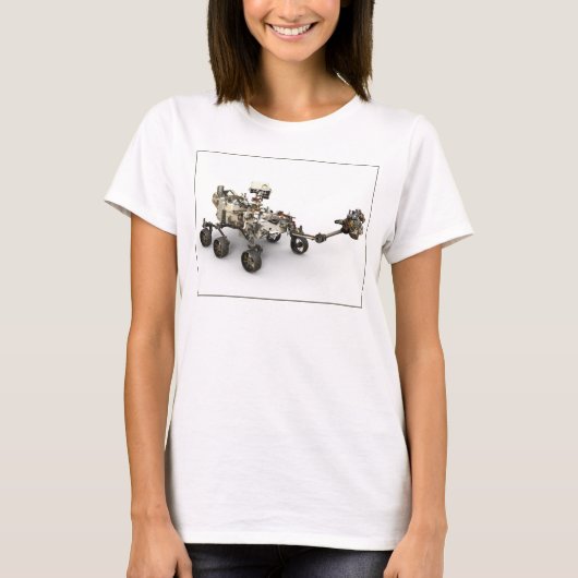 Mars Perseverance Rover op een witte achtergrond. T-shirt (Voorkant)