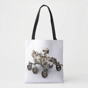 Mars Perseverance Rover op een witte achtergrond. Tote Bag