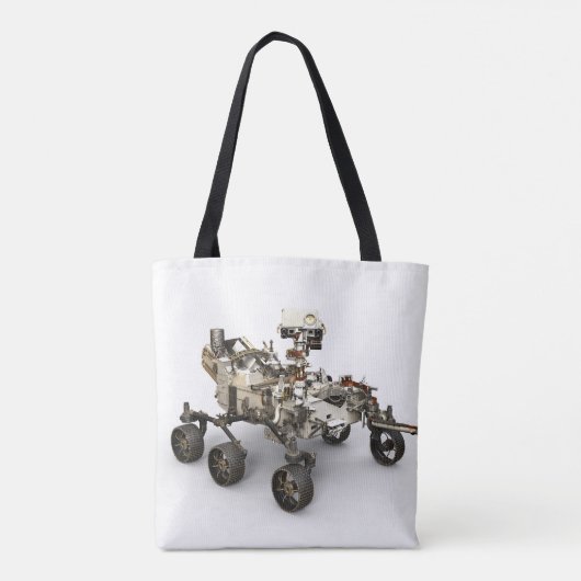 Mars Perseverance Rover op een witte achtergrond. Tote Bag (Achterkant)
