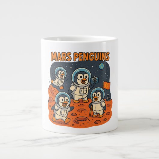 Mars Pinguïns grappige dierenserie! Grote Koffiekop (Voorkant)