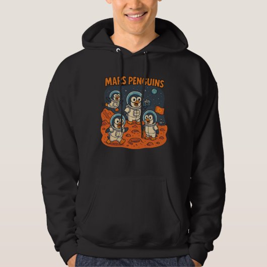 Mars Pinguïns grappige dierenserie! Hoodie (Voorkant)