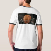 Mars Planeet Achterprint - Minimalistische Ruimte T-shirt (Achterkant)