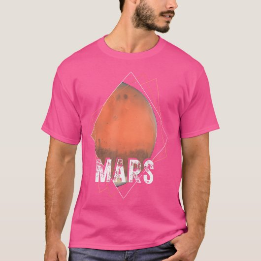 Mars Planeet Zonnestelsel Ruimteastronomie T-shirt (Voorkant)