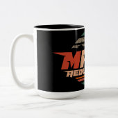 Mars Planet Aeolis Mon Mont scherpe logo Tweekleurige Koffiemok (Links)