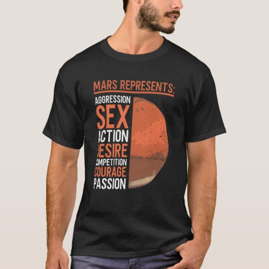 Mars Planet Astrology Mars Spirituality T-shirt (Voorkant)