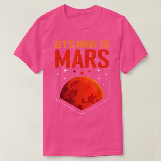 Mars Planet Astronomie Science Mars T-Shirt verpla (Design voorkant)