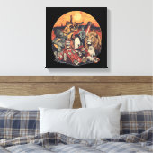 Mars Pop Party Animals – Fun Music & Space Culture Canvas Afdruk (Insitu (Slaapkamer))