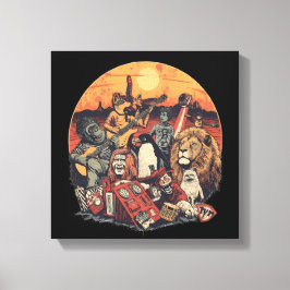 Mars Pop Party Animals – Fun Music & Space Culture Canvas Afdruk