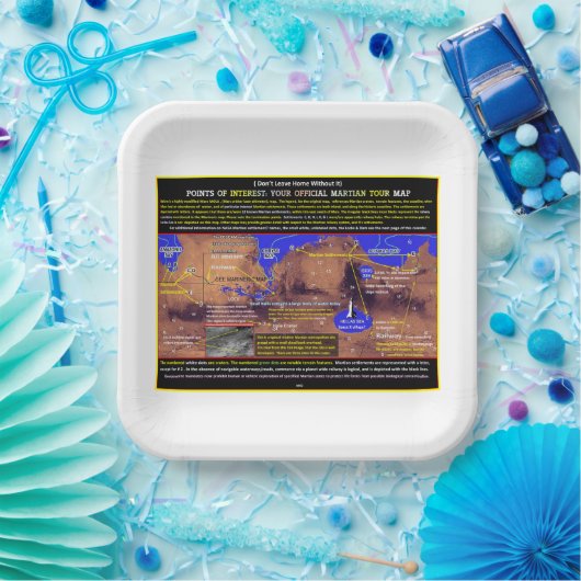 Mars-punten Papieren Bordje (Feest)