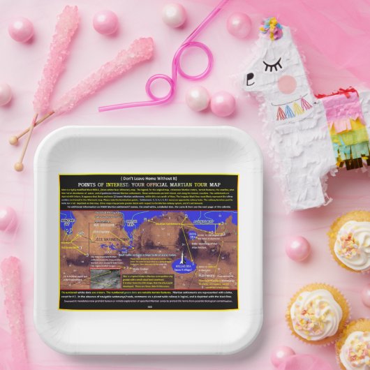 Mars-punten Papieren Bordje (Feest)