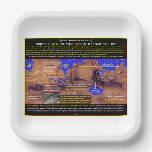 Mars-punten Papieren Bordje (Voorkant)