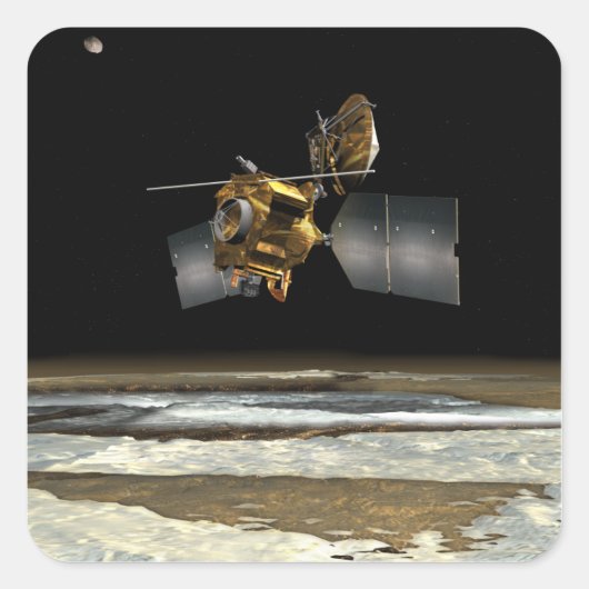 Mars Reconnaissance Orbiter 2 Vierkante Sticker (Voorkant)