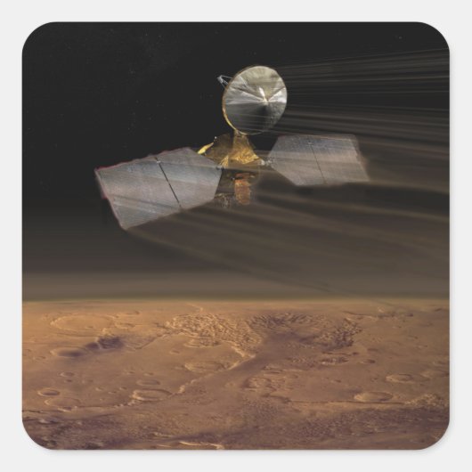 Mars Reconnaissance Orbiter 3 Vierkante Sticker (Voorkant)