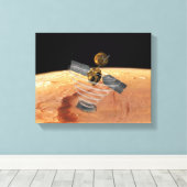 Mars Reconnaissance Orbiter Canvas Afdruk (Insitu (Houten vloer))