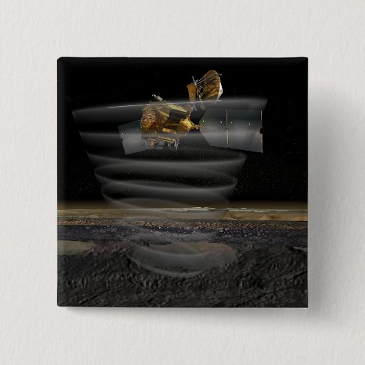 Mars Reconnaissance Orbiter's Radar op Work Vierkante Button 5,1 Cm (Voorkant)