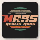 Mars Red Planet Aeolis Mons Mount Sharp  bl Bier Onderzetter (Voorkant)