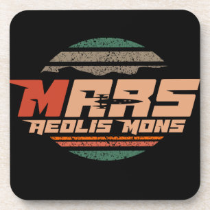Mars Red Planet Aeolis Mons Mount Sharp  bl Bier Onderzetter