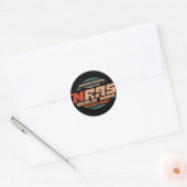 Mars Red Planet Aeolis Mons Mount Sharp  bl Ronde Sticker (Envelop)