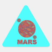 Mars Red Planet Art Triangle Stickers (Voorkant)