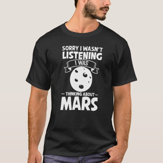 Mars Red Planet Ring Solar System Atmosphere Space T-shirt (Voorkant)