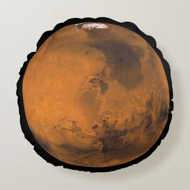 Mars Red Planet Round Wereldbol Rond Kussen (Voorkant)