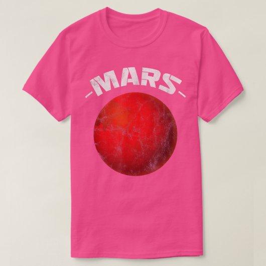 Mars Red Planet Space Edeining Science Astronomie T-shirt (Design voorkant)