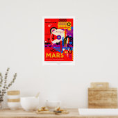Mars, reisposter poster (Keuken)
