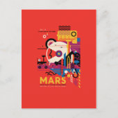 Mars reisposter, toerist, planet, astronomie briefkaart (Voorkant)