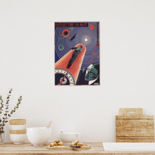 Mars reist Sovjet-Poster Poster (Keuken)