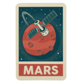Mars Retro Galaxy Satellite Magneet (Verticaal)