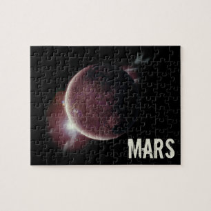 Mars rode planeet 3d heelal ruimte illustratie legpuzzel