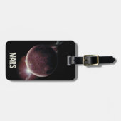 Mars-rode planeet 3d universum ruimteillustratie bagagelabel (Voorkant horizontaal)