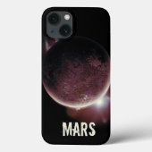 Mars-rode planeet 3d universum ruimteillustratie Case-Mate iPhone case (Achterkant)