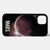 Mars-rode planeet 3d universum ruimteillustratie Case-Mate iPhone case (Achterkant (horizontaal))