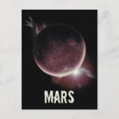 Mars-rode planeet 3d universum ruimteillustratie feestdagenkaart (Voorkant)