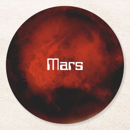 Mars Ronde Kartonnen Onderzetter (Voorkant)